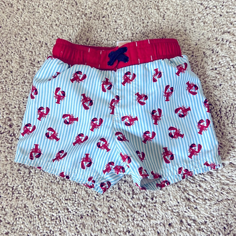 🚫SOLD🚫Cat & jack lobster boys swim trunks